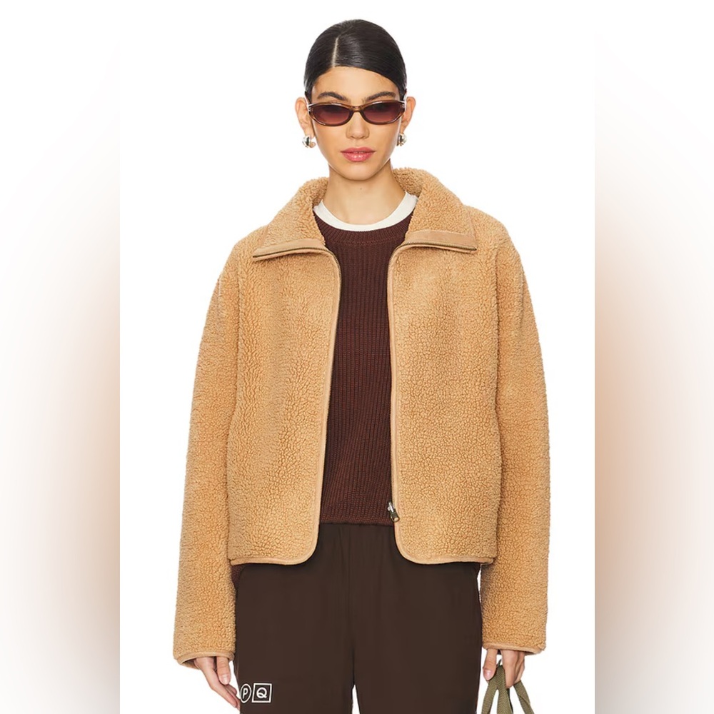 NWT Velvet by Graham & Spencer Reba reversible Sherpa Teddy Jacket in tan coat